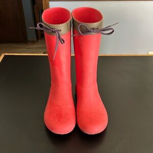 Crocs Freesail Rain Boots Coral-Red Size 6